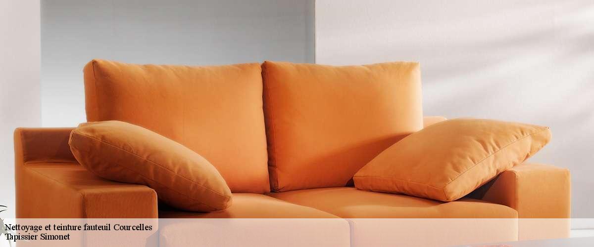 Nettoyage et teinture fauteuil  courcelles-6180 Tapissier Simonet