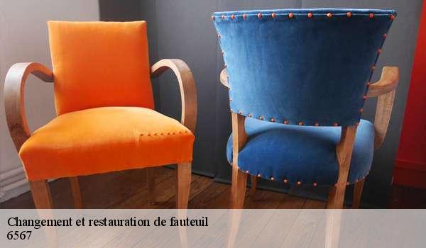 Changement et restauration de fauteuil  6567